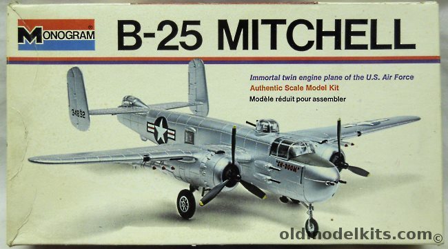 Monogram 1/70 B-25 Mitchell White Box Issue, 6819 plastic model kit